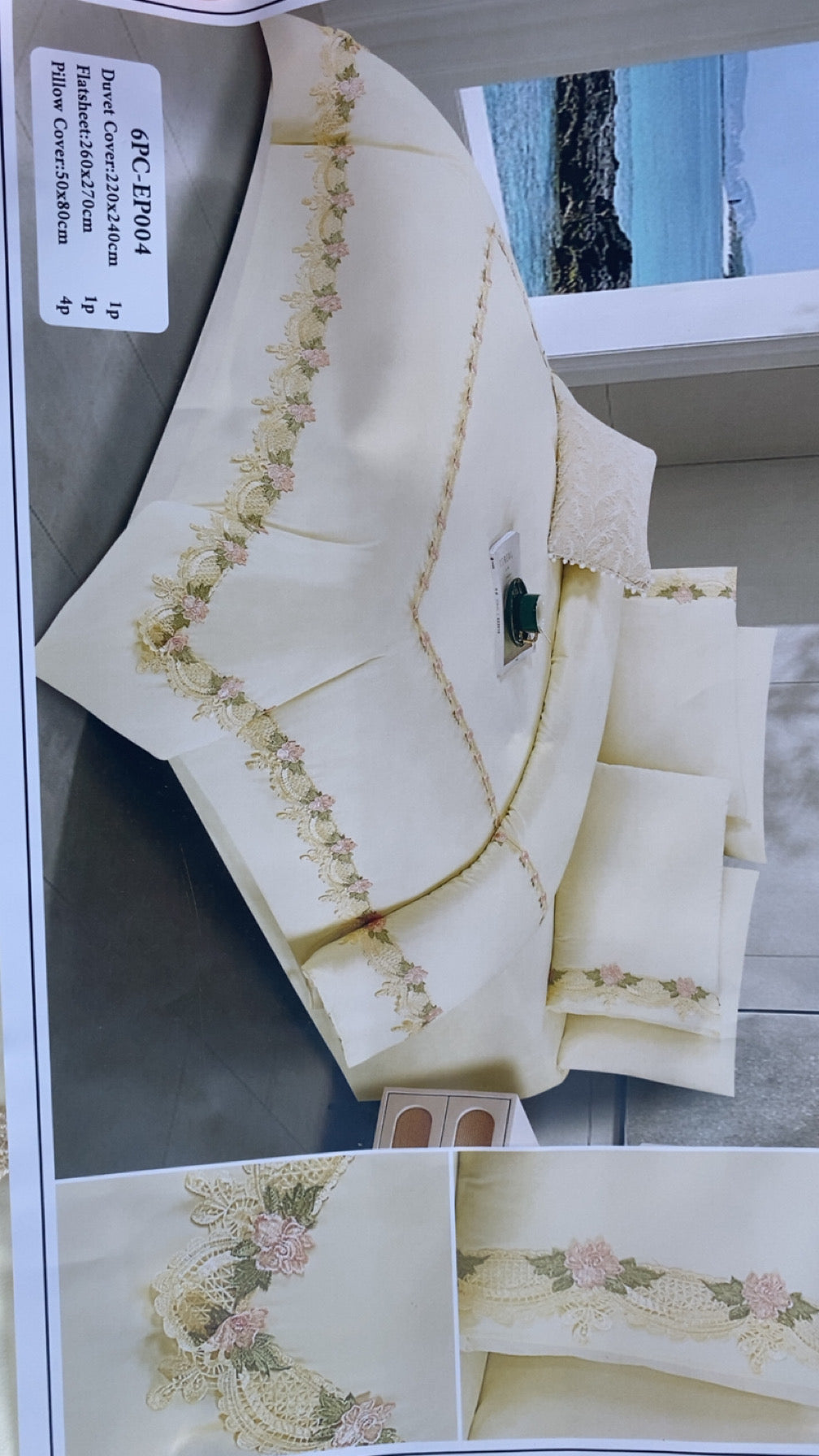 Drap mcharoussi avc Dentel ✨6 pièces