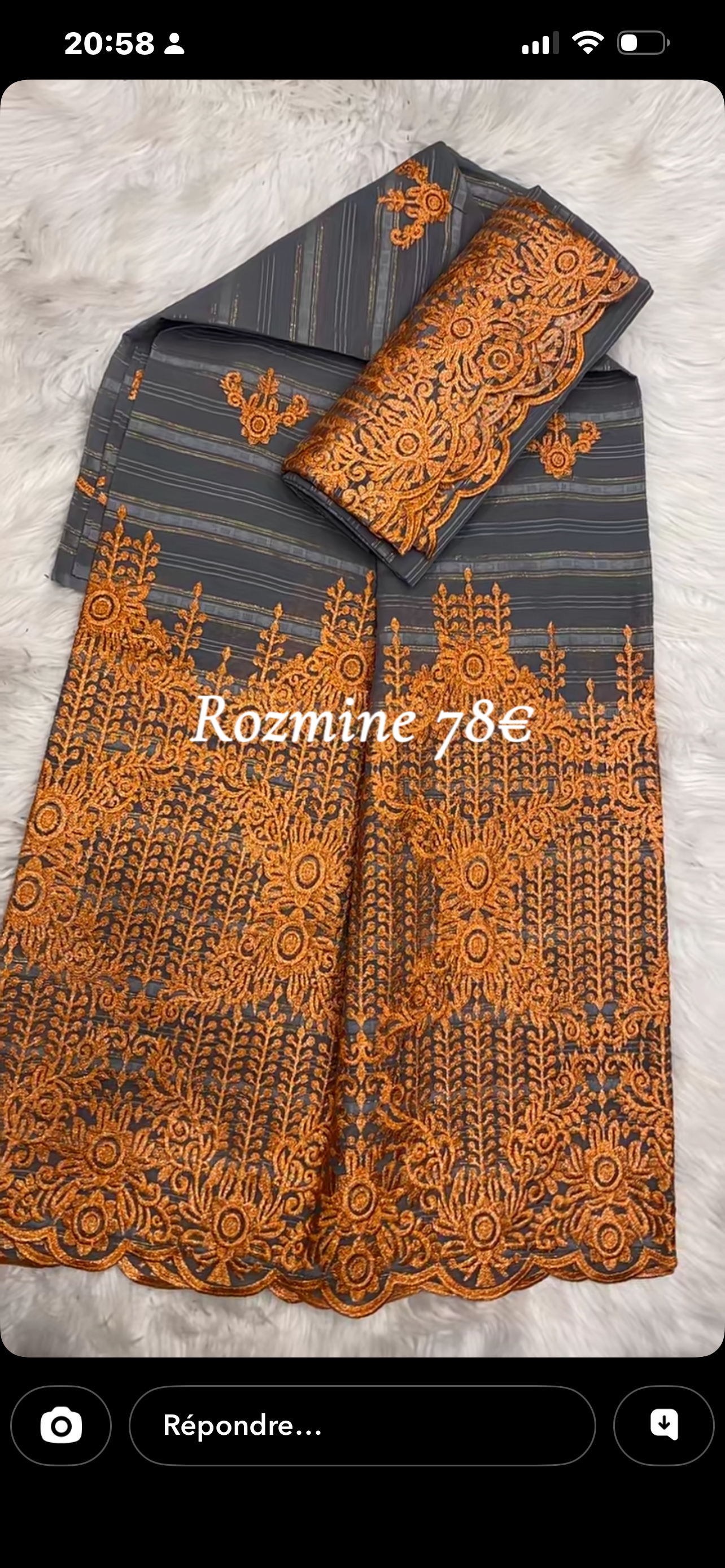 Salouva et son body manche longue dentelle couvrir avc le satin pas voilé