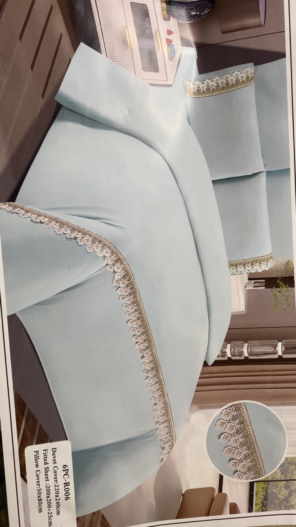 Drap dentelle 6 pièces