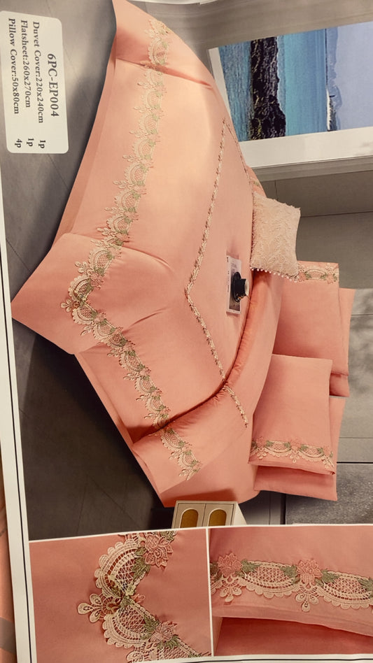 Drap mcharoussi avc dentel 6 pièce