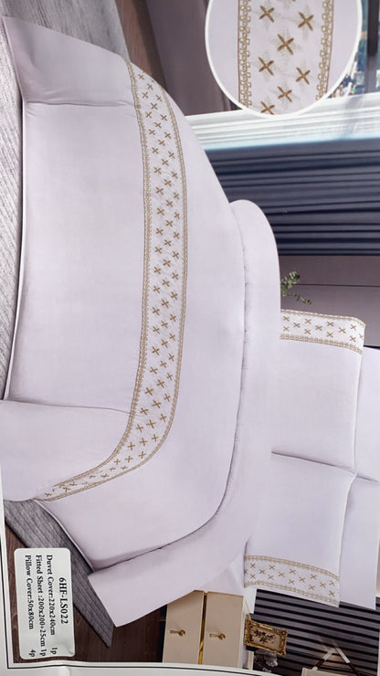 Drap avc dentelle 6 pièces mcharoussi pré commande