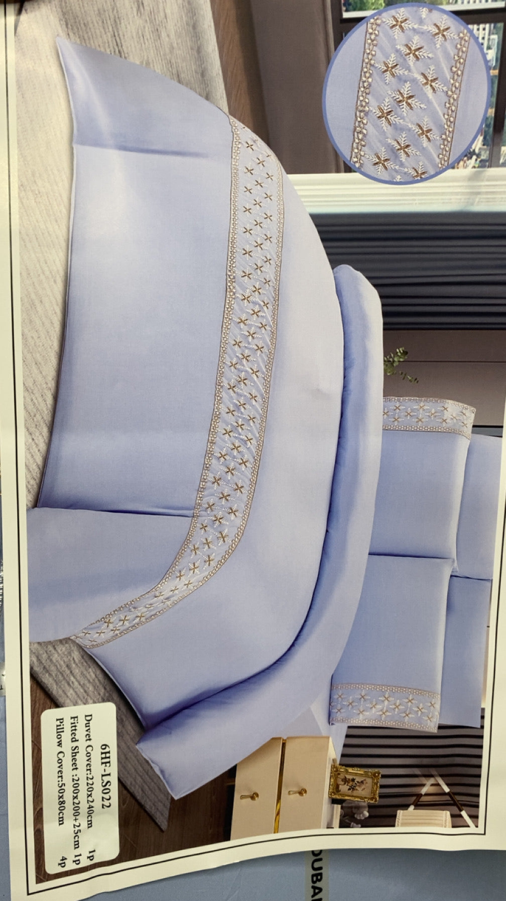 Drap mcharoussi avc Dentel 6 pièces